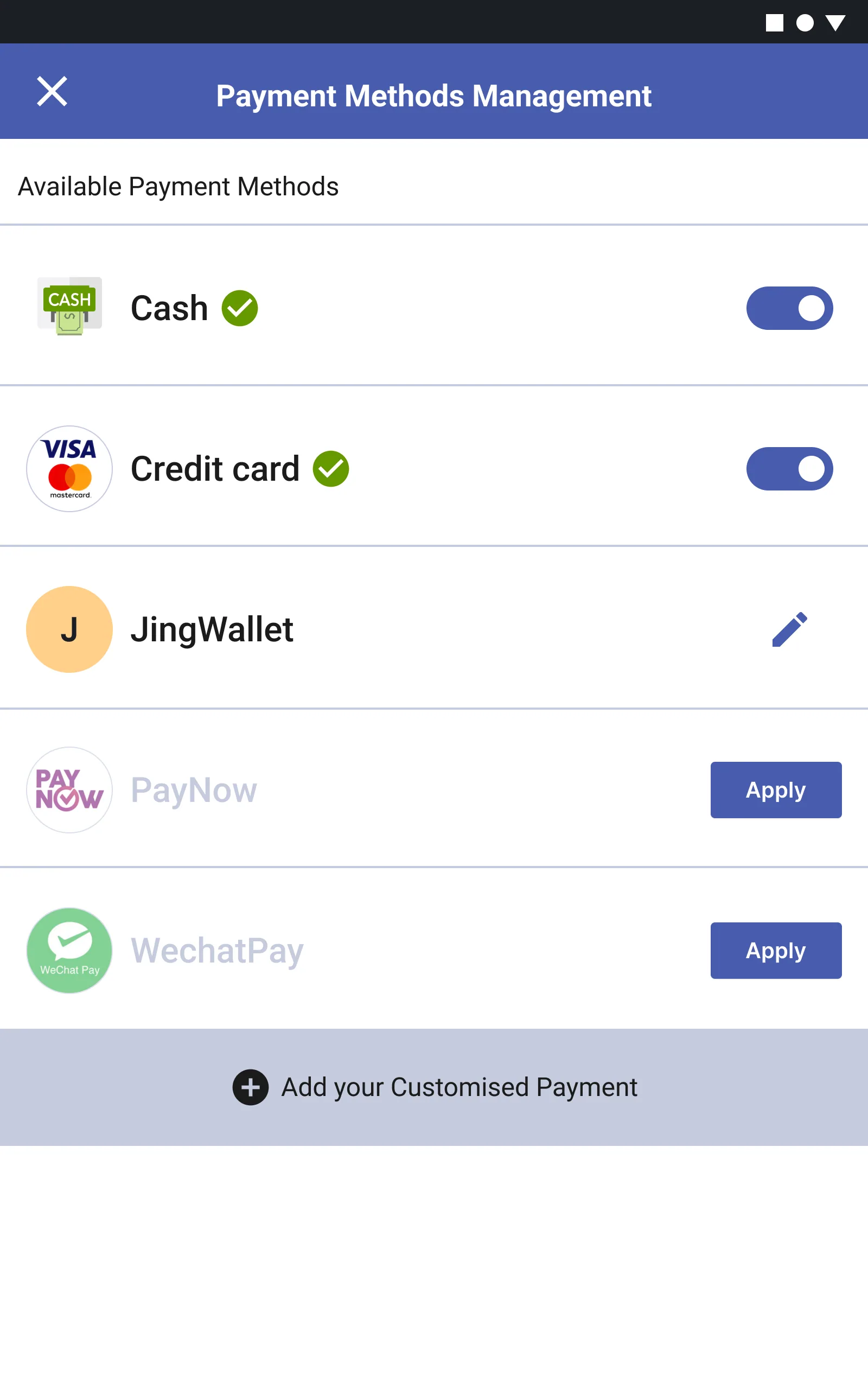 Payment Methods