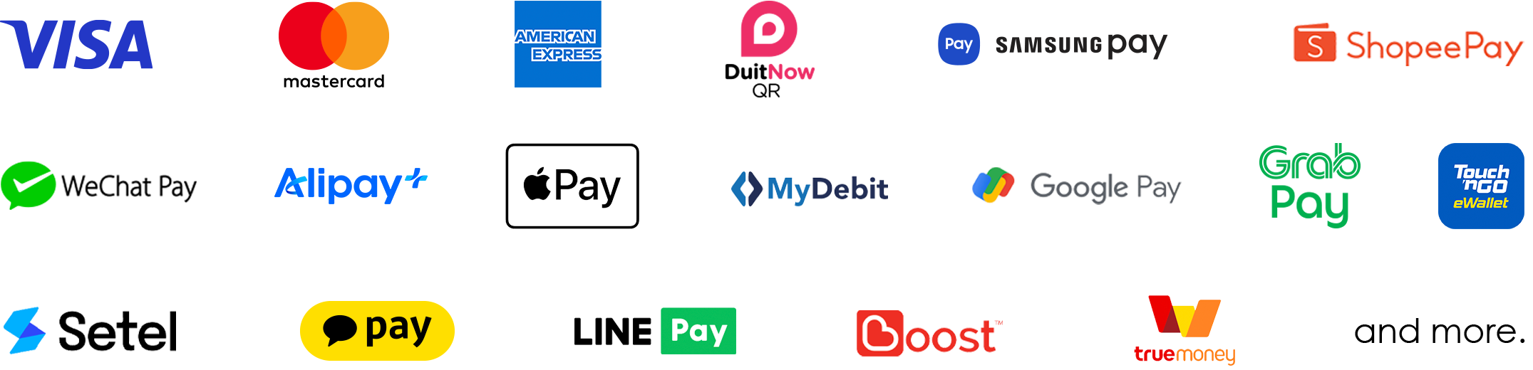 Payment method logos