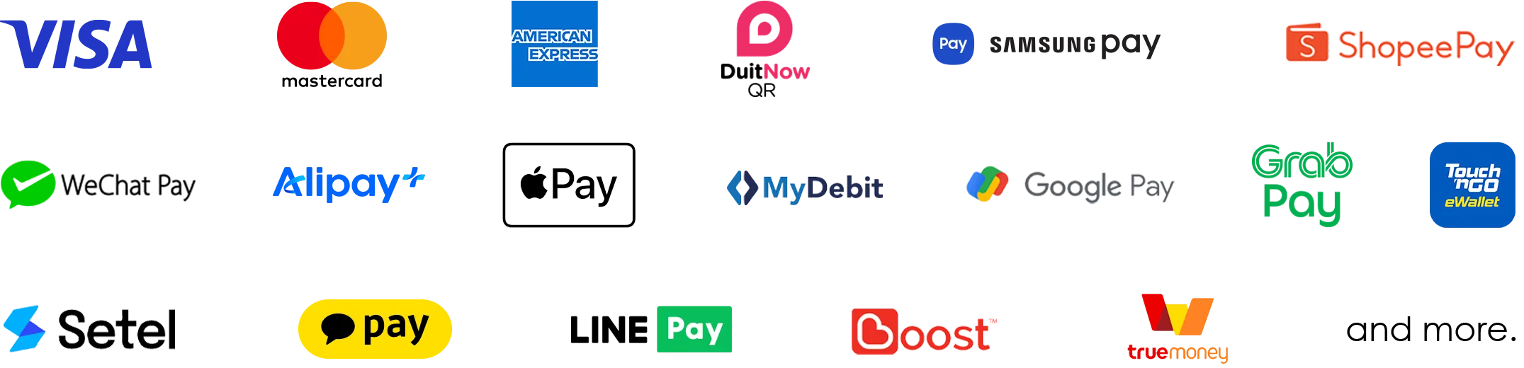 Payment method logos