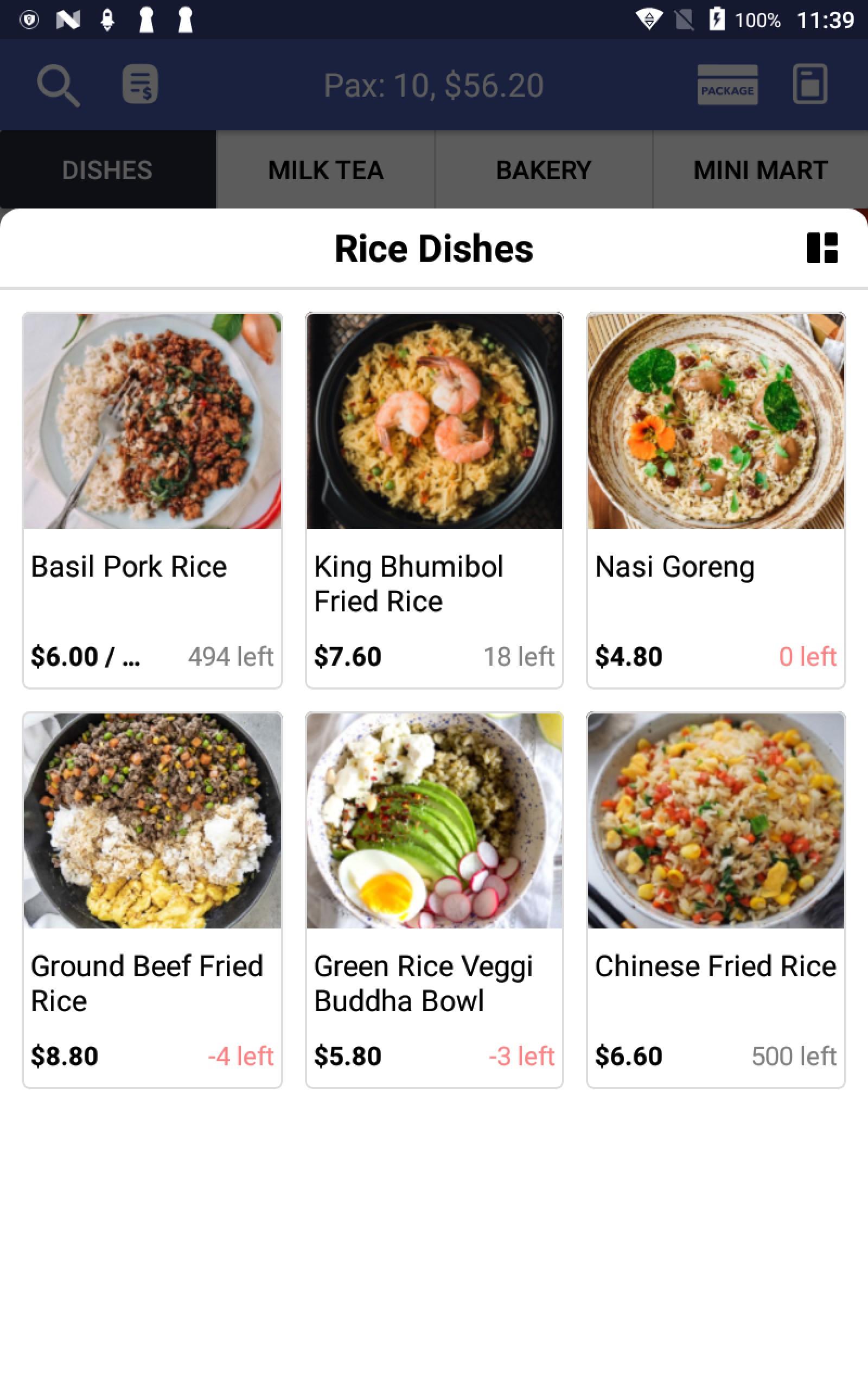 Order Screen