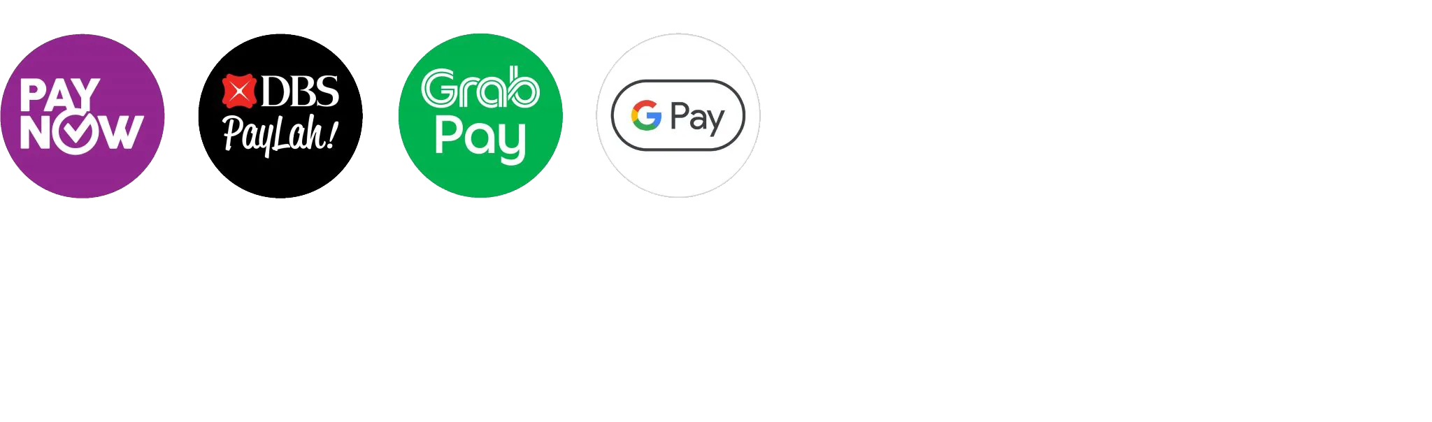 QR Ph, DBS PayLah, GrabPay, Google Pay