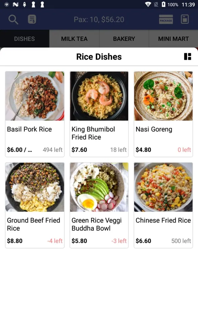 Order Screen
