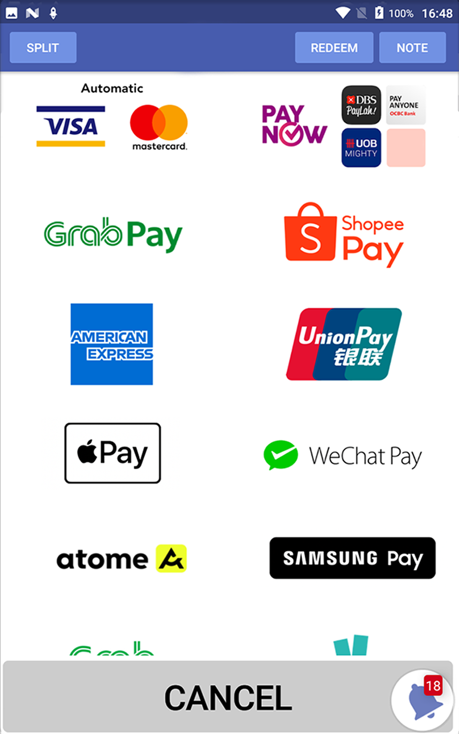 Payment Screen