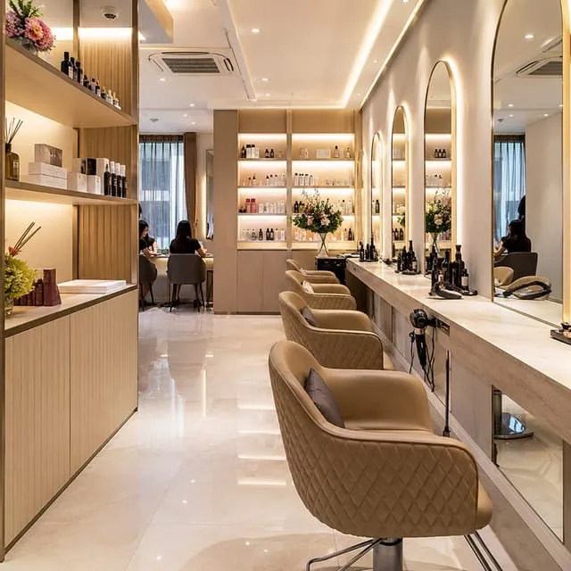 Hair and beauty salon interior