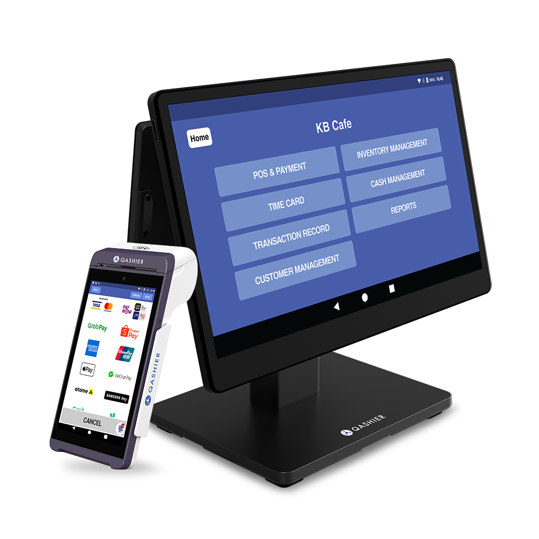 QashierXL SLIM with QashierXS payment terminal