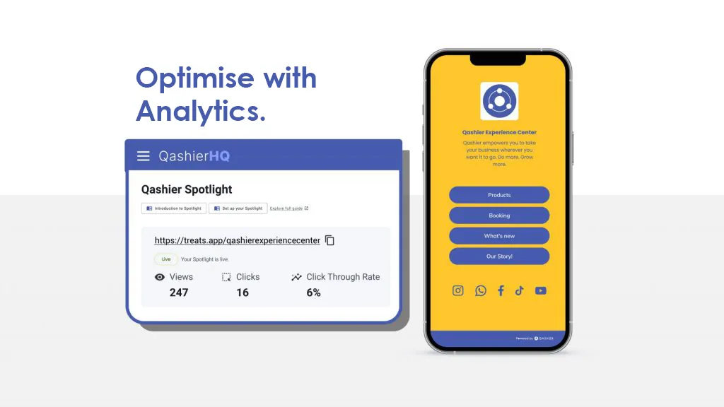 Optimise with analytics.