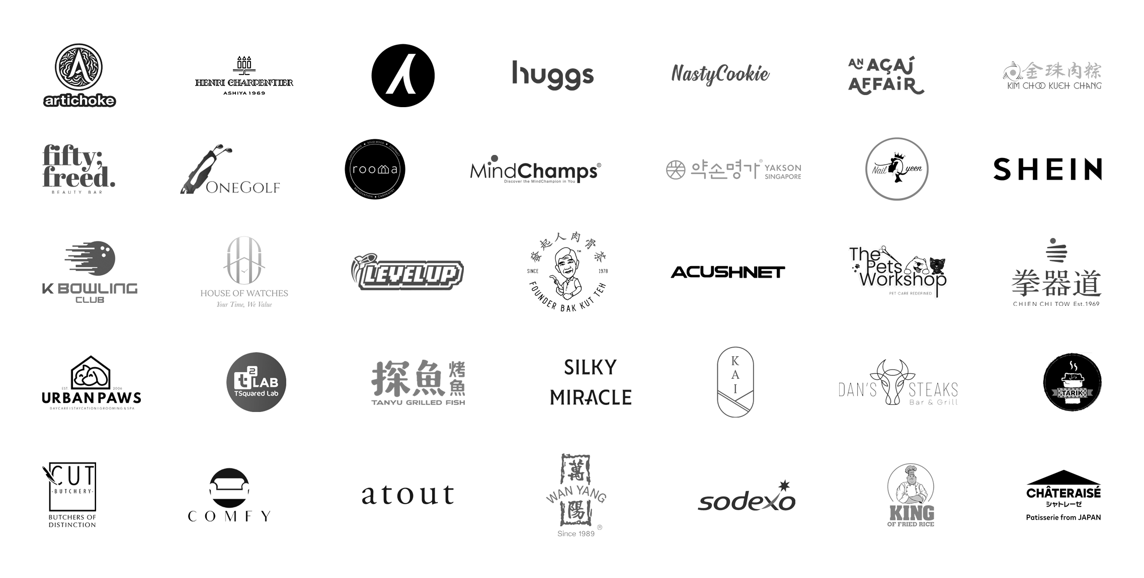 Trusted merchant logos