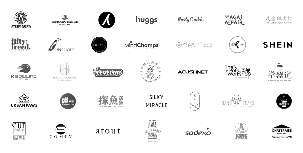 Trusted merchant logos