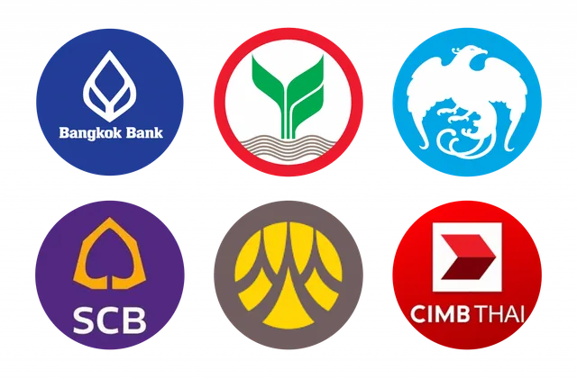 Bangkok Bank, กสิกรไทย, กรุงไทย, SCB, กรุงศรี และ CIMB Thai