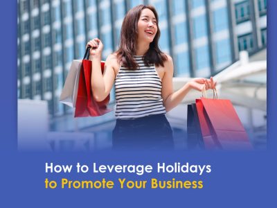 Happy Asian woman shopping on holiday -How to Leverage Holidays to Promote Your Business blog article
